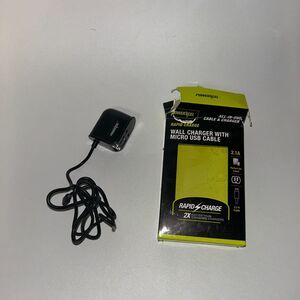 PowerXcel - Wall Charger with USB Cable 2.1A - All In One Black